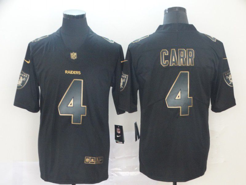 Men Oakland Raiders #4 Carr Nike Vapor Limited Black Golden NFL Jerseys->chicago bears->NFL Jersey